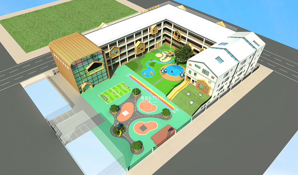 幼儿园操场设计鸟瞰图